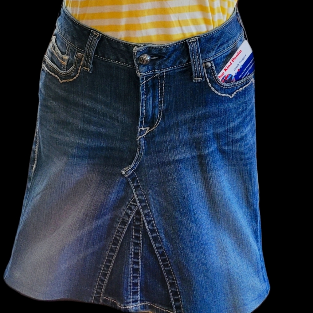 UPCYCLED HANDMADE One of a Kind ARIAT Denim Western skirt!